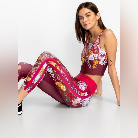 JOHNNY WAS GOLDEN ROSE HIGH WAIST CROPPED ACTIVE LEGGING - Picture 5 of 13